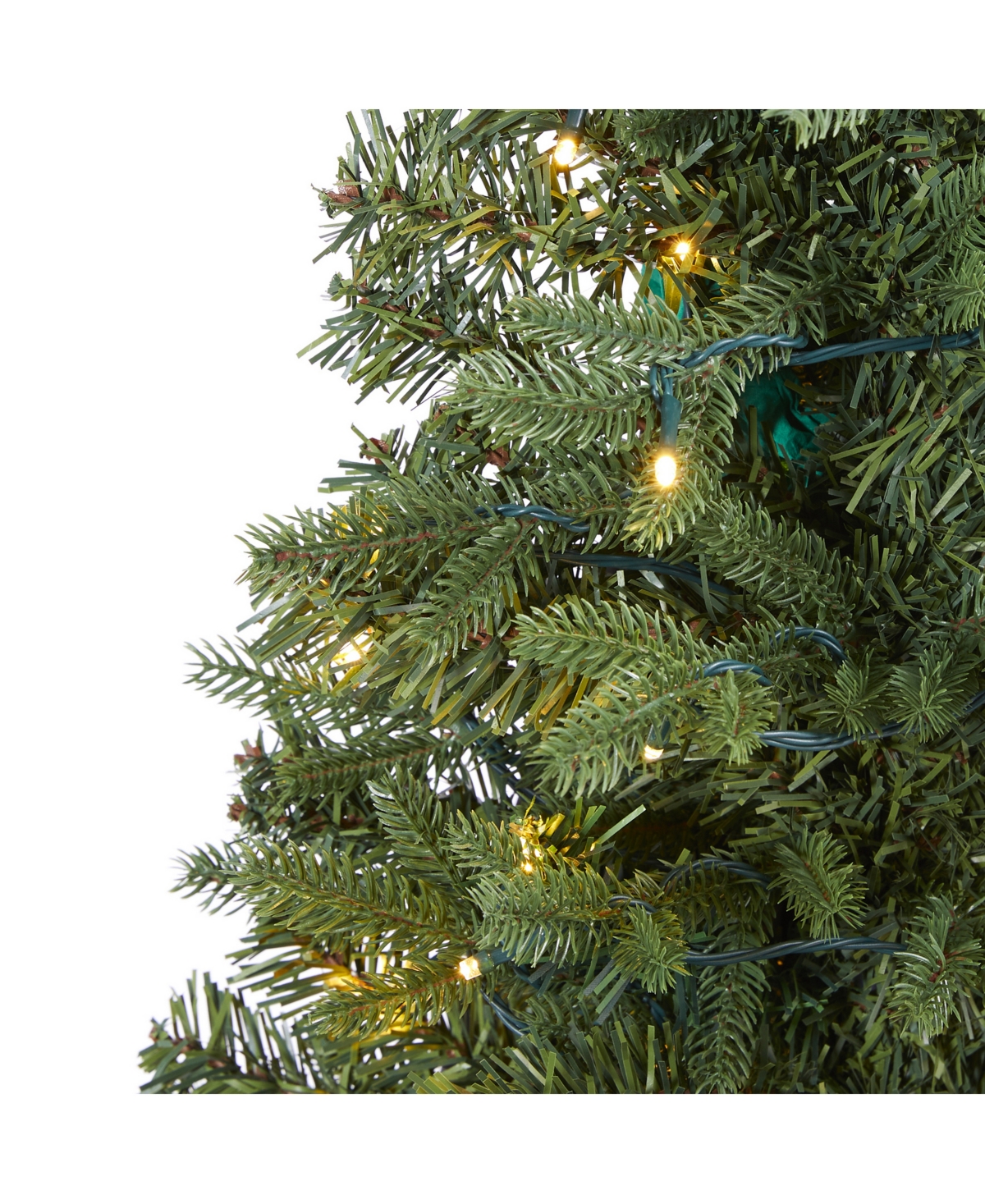 Nearly Natural Vermont Fir Artificial Christmas Tree with 100 Clear Led Lights