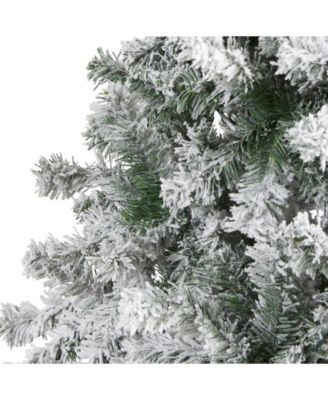 Flocked Rock Springs Spruce Artificial Christmas Tree
