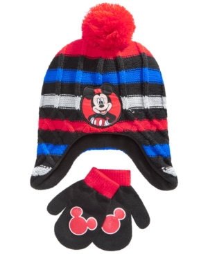 Berkshire 2-Pc Mickey Mouse Hat & Mittens Set