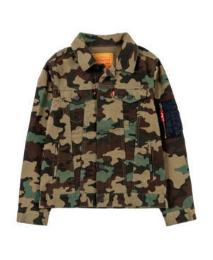 image of Levi-s Big Boys Camouflage Print Trucker Jacket