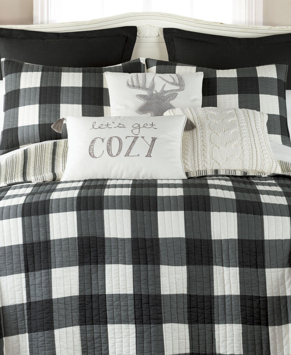 Levtex Camden Buffalo Check Reversible 3-Pc. Quilt Set, King/California King