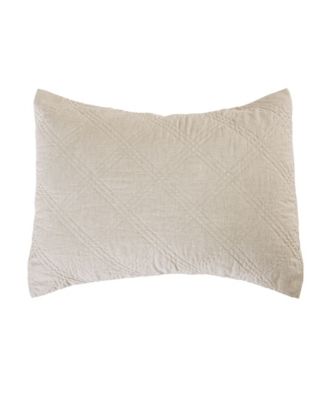 Washed Linen Quilted Sham, King