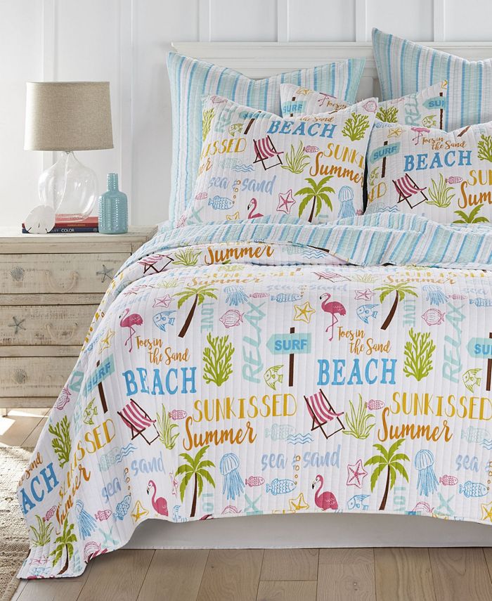 Homthreads Beach Days Quilt Set, King Macy's