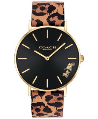 Leopard Print Leather Round Watch for Beautiful Horse orders Fans E2