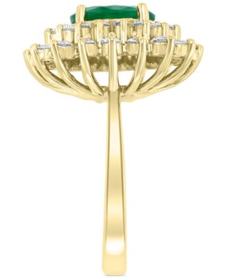EFFY&reg; Emerald (1-1/2 ct. t.w.) & Diamond (1 ct. t.w.) Ring in 14k Gold