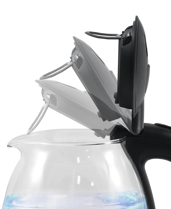 Elite Gourmet 33.8 Ounce Glass Hot Water Kettle, 1000 Watts Macy