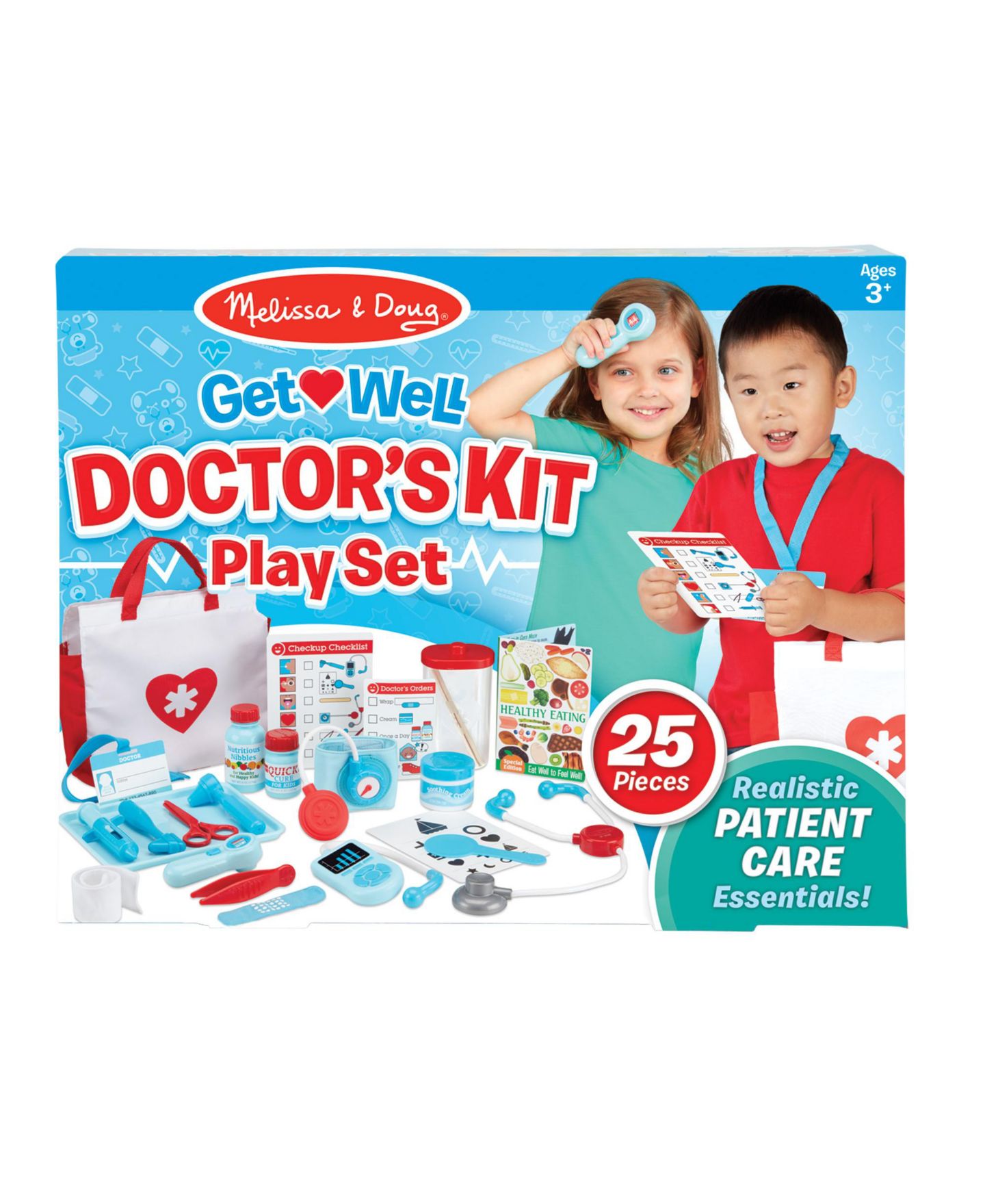 Детские игрушки Melissa and Doug Doctor Get Well 25-Piece Play Set, Ages 3+ — фото 1
