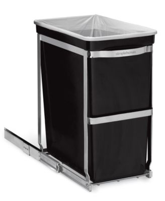 Photo 1 of simplehuman Pull-Out Trash Can, Black, 8 Gal. (CW1124)