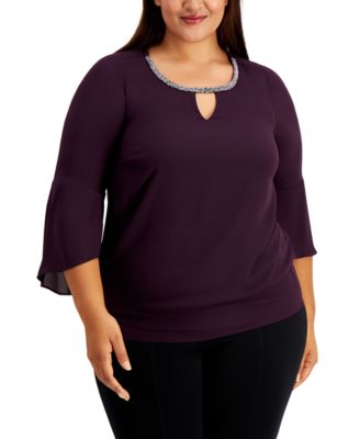 macys purple tops