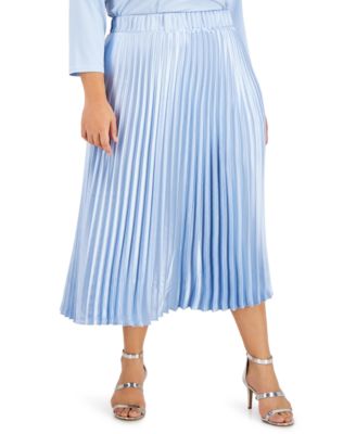 Alfani - Plus Size Pleated A-Line Skirt
