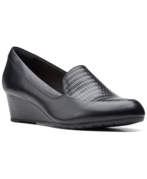 image of Clarks Women-s Mallory Pearl Wedge Pumps Women-s Shoes