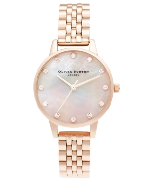 image of Olivia Burton Women-s Classics Rose Gold-Tone Bracelet Watch 30mm