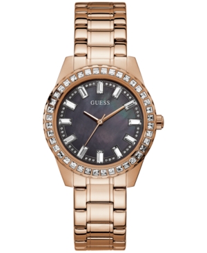 image of Guess Women-s Rose Gold-Tone Bracelet Watch 38mm