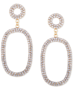 image of Guess Crystal Ombre Oval Drop Earrings