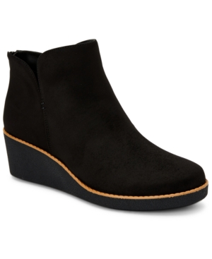 image of Style & Co Jarodd Crepe Wedge Booties, Created for Macy-s Women-s Shoes