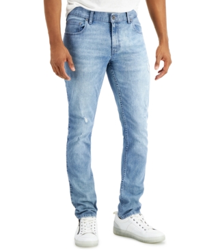 Inc Men's Light wash Skinny Ripped Jeans Created for Macy's