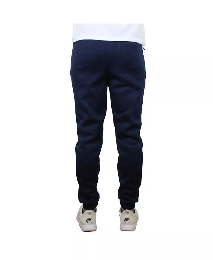 Men's Slim-Fit Marled Fleece Joggers with Zipper Side Pockets - thumbnail 5