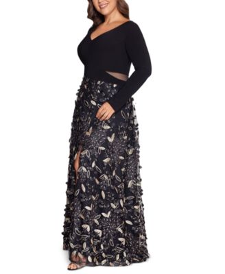 macy xscape plus size dress