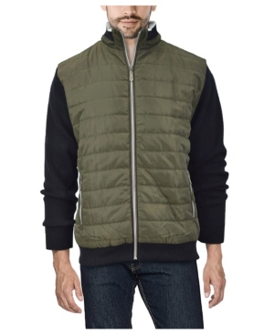 X-Ray Men's Lightly Padded Hybrid Sweater Jacket