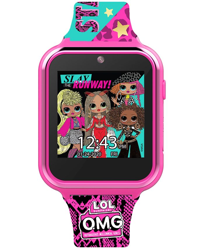 Accutime - Kid's OMG Multicolored Silicone Touchscreen Smart Watch 46x41mm
