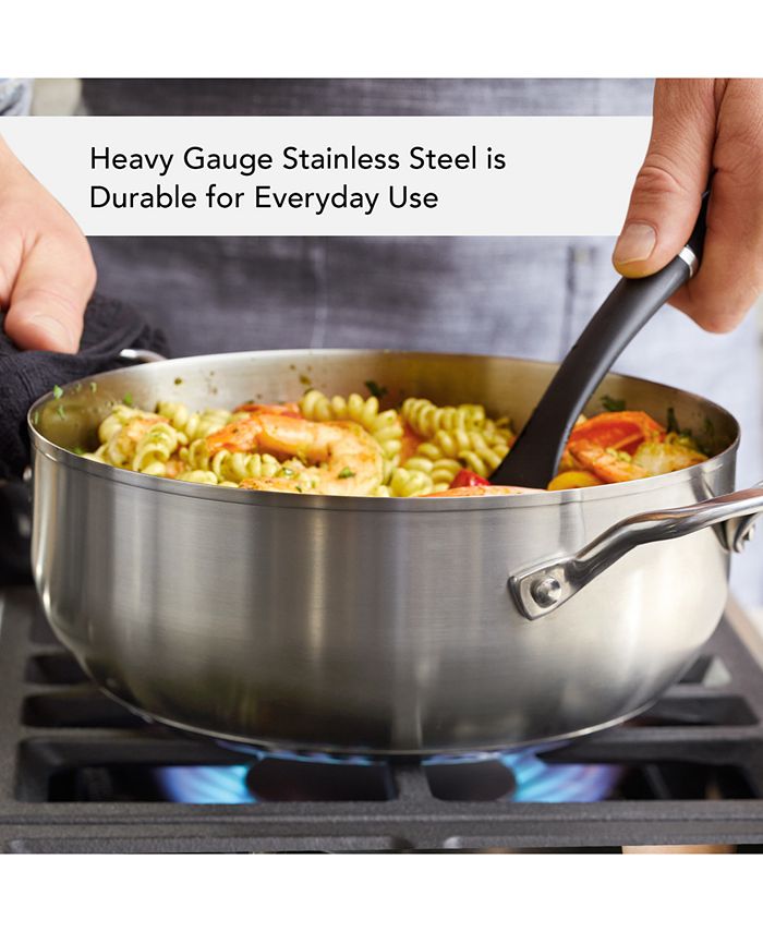 KitchenAid Brushed Stainless Steel 4Qt. Casserole with Lid & Reviews