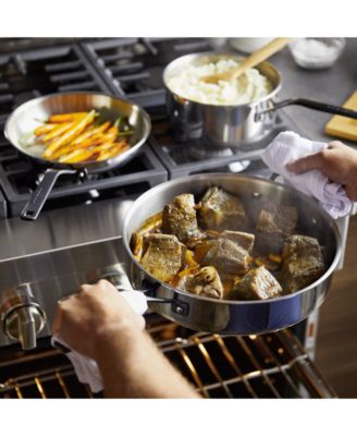 5-Ply Clad Stainless Steel 10 Piece Cookware Induction Pots and Pans Set