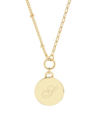 brook york 14K Gold Plated Paige Initial Pendant - Gold-Plated - S 69$
