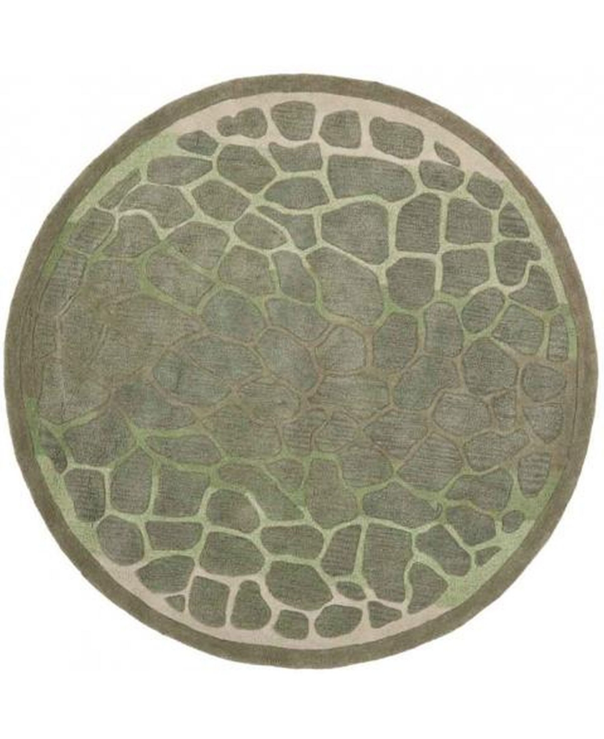 Martha Stewart Collection Arusha MSR3615A Green 6' x 6' Round Area Rug - Green