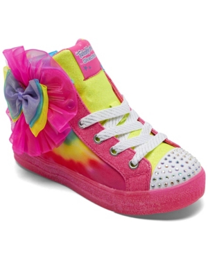 image of Skechers Little Girls Shuffle Bright Tie-Dye Casual Sneakers from Finish Line