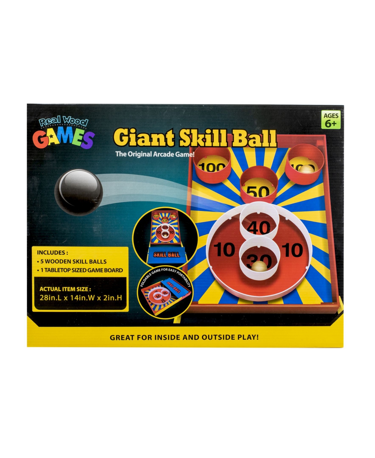 Homeware Wood Skill Ball Game In Multi