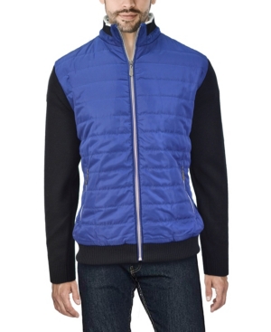 X-Ray Men's Lightly Padded Hybrid Sweater Jacket