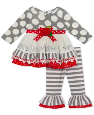 Rare Editions - Baby Girls Ruffle Legging Set