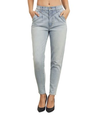 Kendall + Kylie - Juniors Pleated Straight-Leg Jeans
