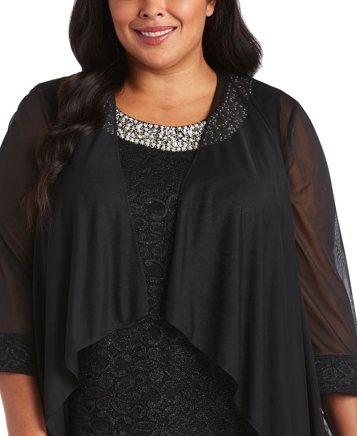 R & M Richards Plus Size Embellished Top & Jacket & Reviews - Separates ...