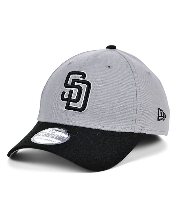 New Era San Diego Padres Team Classic Gray Black White 39THIRTY