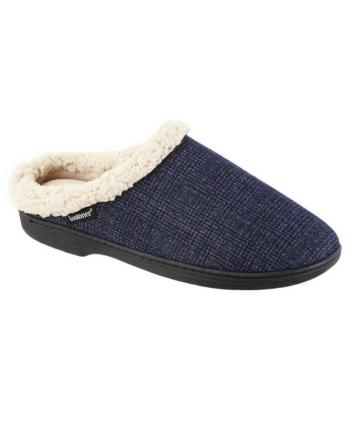 Isotoner Signature Men's Memory Foam Glen Plaid Tanner Hoodback