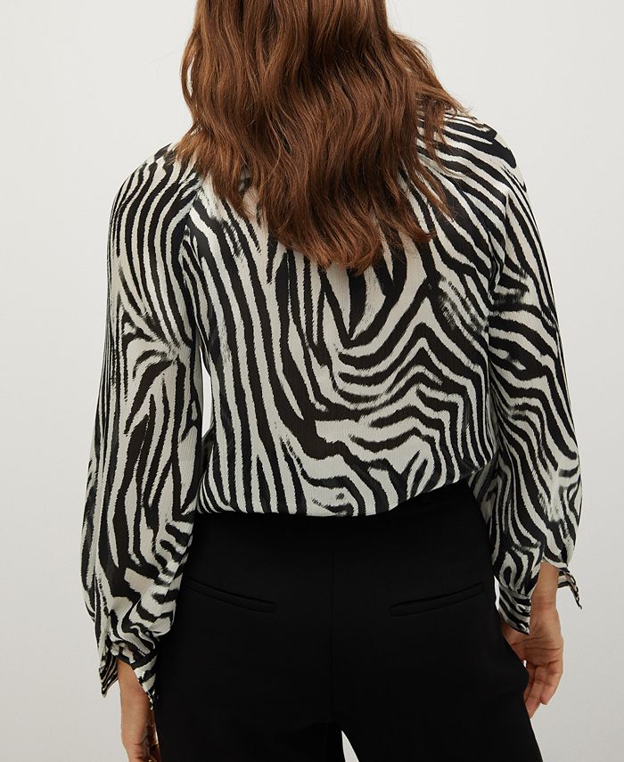 MANGO Zebra Print Blouse Macy's