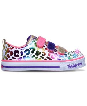 image of Skechers Little Girls Twinkle Toes Twinkle Lite - Sparkle Spots Stay-Put Closure Light-Up Casual Sneakers from Finish Line