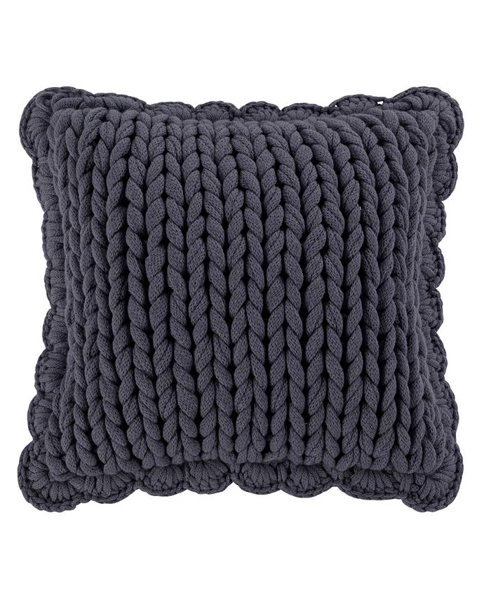 American Heritage Textiles Chunky Knit Decorative Pillow, 14