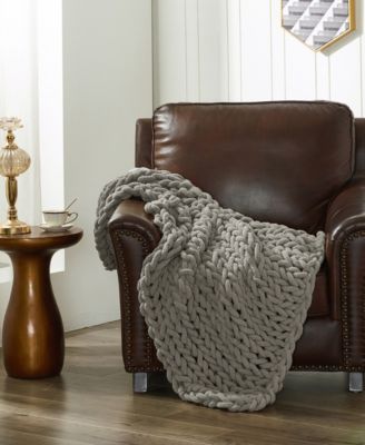 Chenille Knitted Throw, 40" x 50"