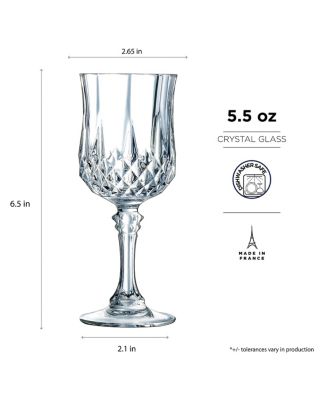 Cristal D'Arques Wine Glasses 5.5 oz 4 Piece Set - Macy's