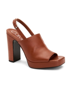 image of Calvin Klein Women-s Dottie Platform Slingbacks Sandal Women-s Shoes