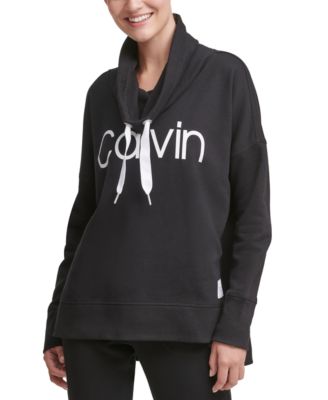 calvin klein performance cowl neck sweatshirt