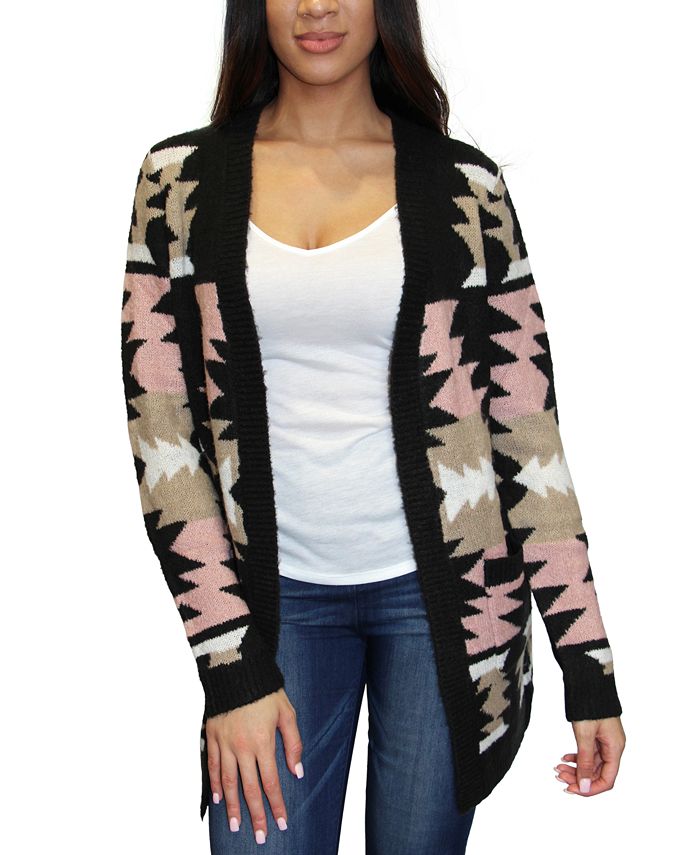 Crave Fame Juniors Patterned Cardigan Macy s