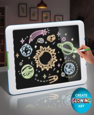 Discovery Neon Glow Drawing Easel w/ 6 Color Marker, Light Modes