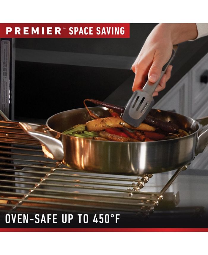 Calphalon Premier Space Saving 10 Piece Stainless Steel Cookware Set