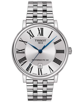 Tissot - Men's Swiss Automatic Carson Premium Powermatic 80 Stainless Steel Bracelet Watch 40mm