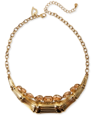 image of Thalia Sodi Gold-Tone Multi-Stone & Bamboo Statement Necklace, 18