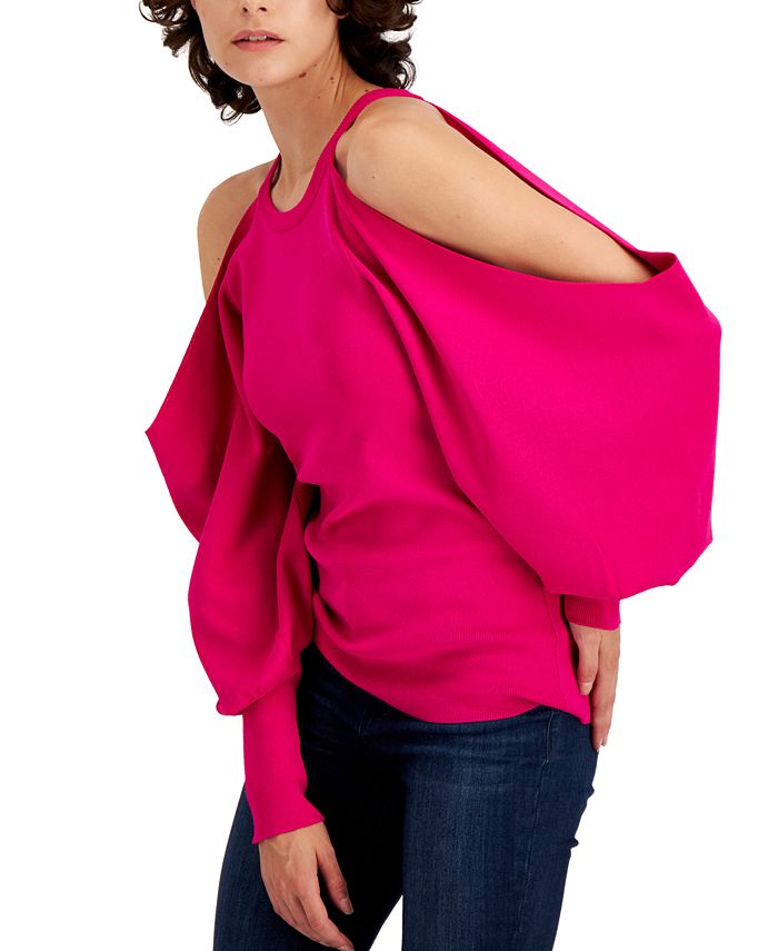INC International Concepts Cold Shoulder Sweater Created for