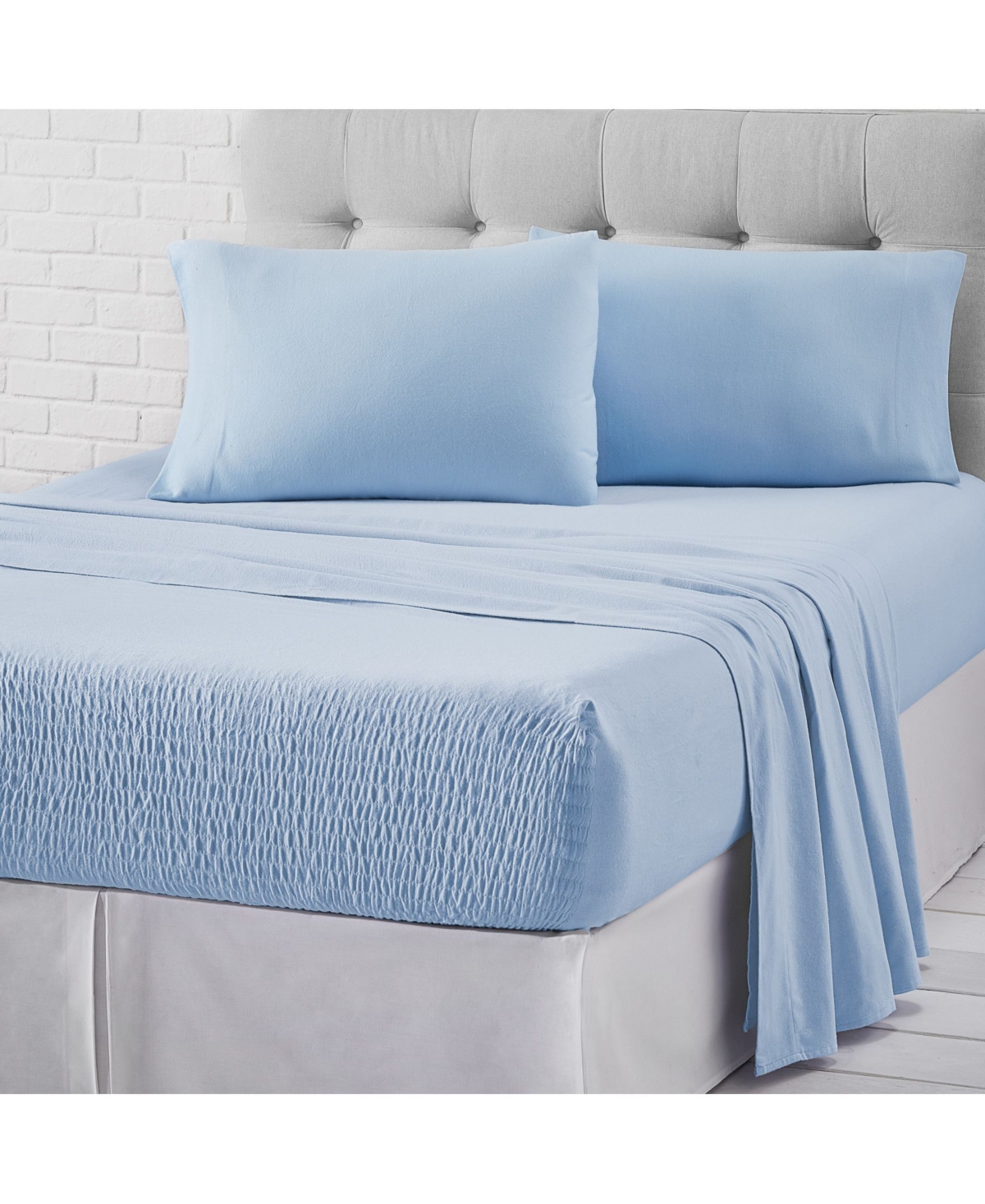 J Queen New York Royal Fit 4pc. Sheet Set, Queen Bedding In Light Blue